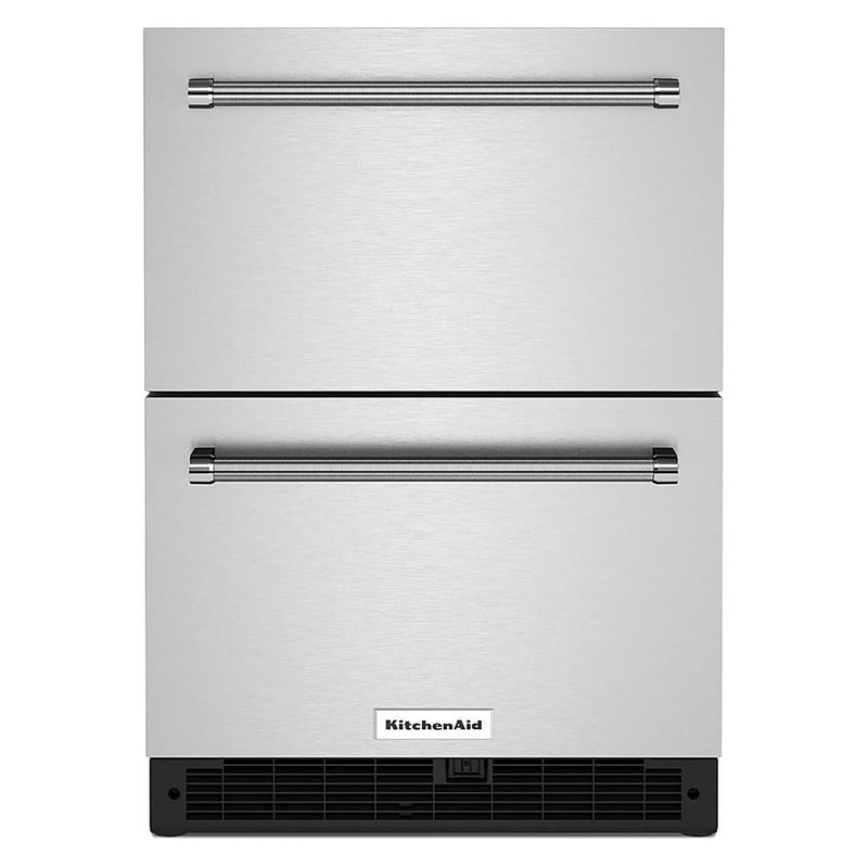  KitchenAid 24-inch Undercounter Double-Drawer Refrigerator KUDR204KSB IMAGE 1