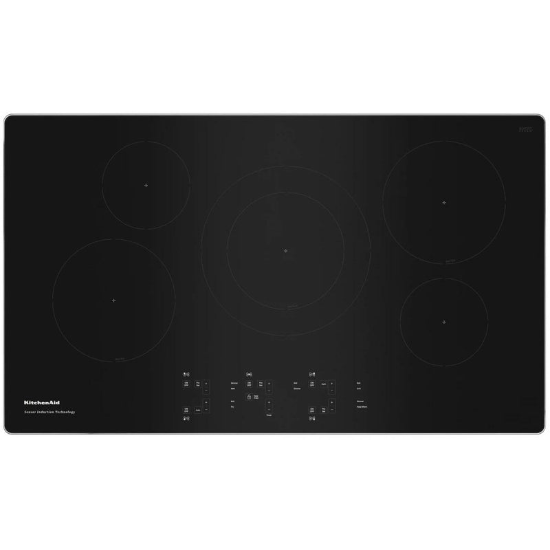  KitchenAid 36-inch Built-In Electric Induction Cooktop KCIG556JSS IMAGE 1