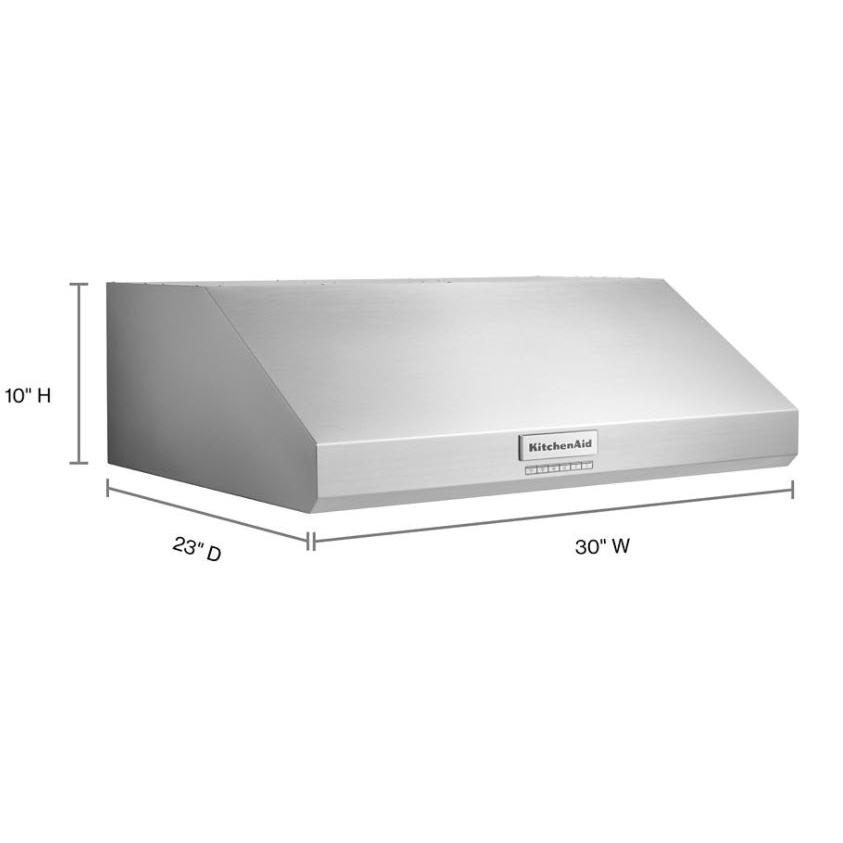  KitchenAid 30-inch Commercial-Style Series Under Cabinet Range Hood KVUC600KSS IMAGE 7