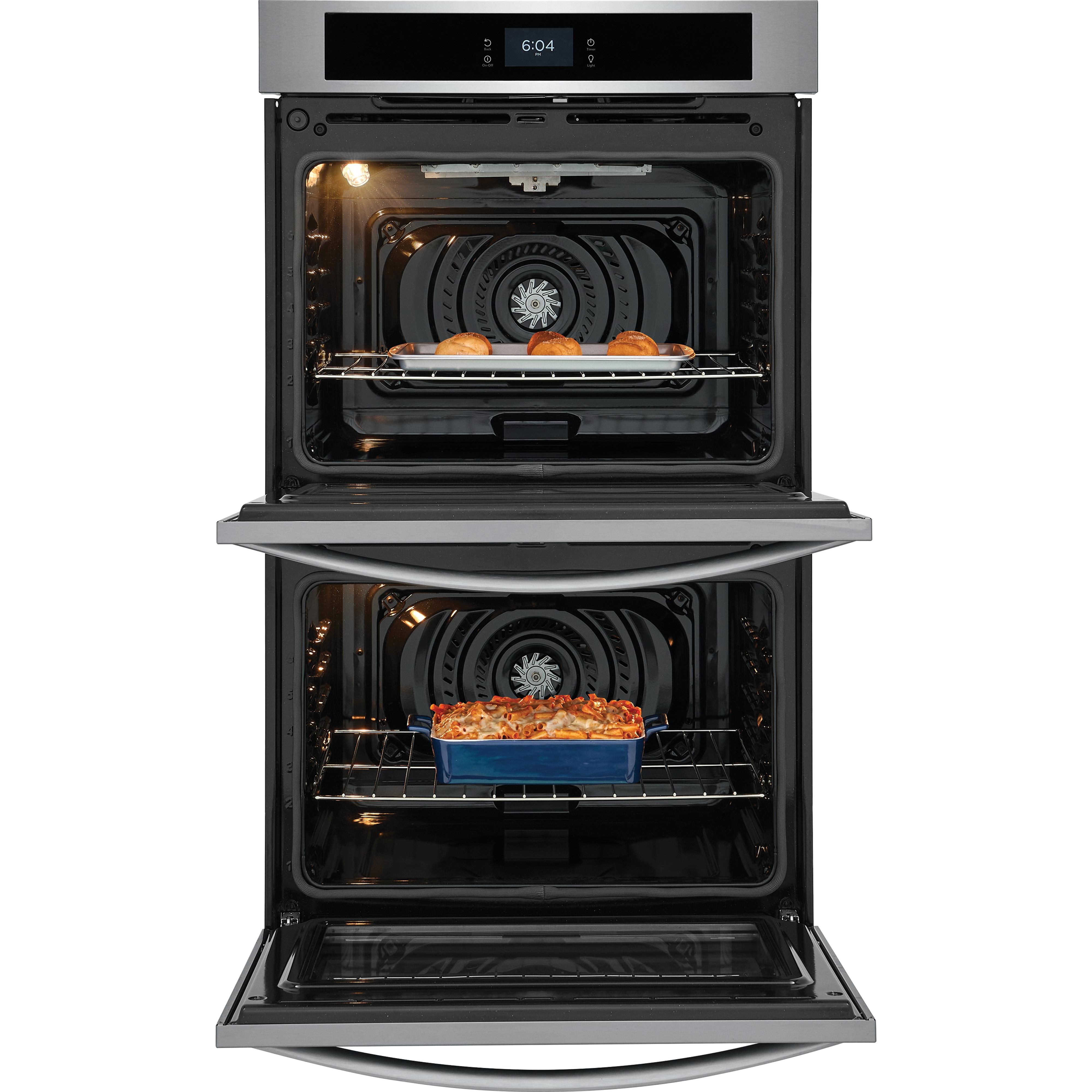  Frigidaire 30-inch Double Electric Wall Oven with Fan Convection FCWD3027AS IMAGE 3