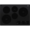  Whirlpool 30-inch, Built-in Electric Cooktop with FlexHeat™ Element WCE97US0KB IMAGE 1