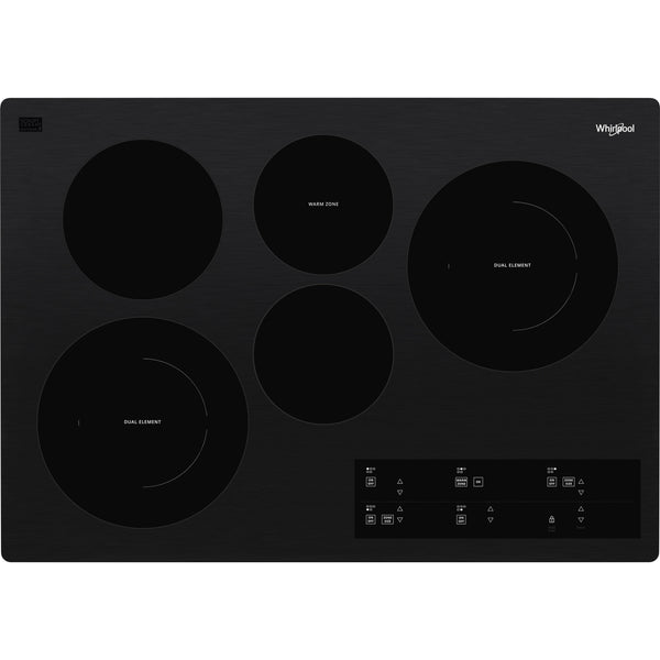  Whirlpool 30-inch, Built-in Electric Cooktop with FlexHeat™ Element WCE97US0KB IMAGE 1