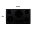  Whirlpool 36-inch, Built-in Electric Cooktop with FlexHeat™ Element WCE97US6KB IMAGE 2