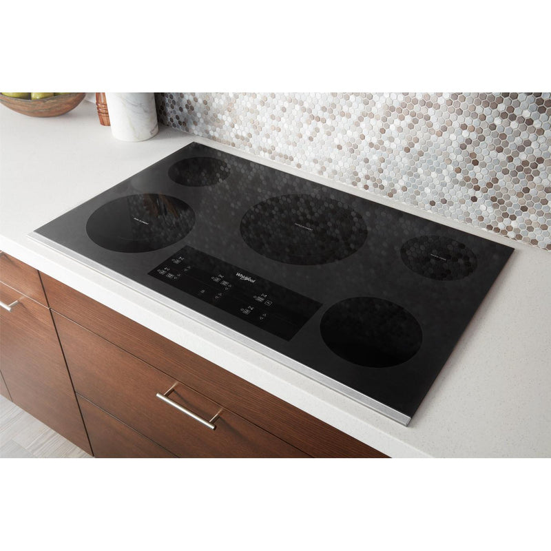  Whirlpool 36-inch, Built-in Electric Cooktop with FlexHeat™ Element WCE97US6KS IMAGE 2
