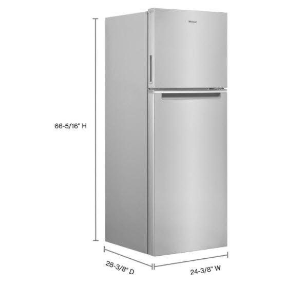  Whirlpool 24-inch, 12.9 cu.ft. Freestanding Top Freezer Refrigerator WRT313CZLZ IMAGE 6