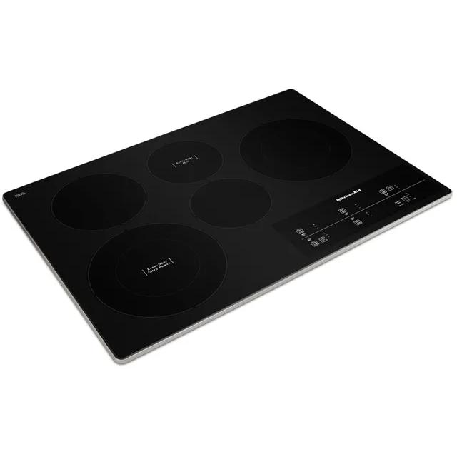  KitchenAid 30-inch Built-In Electric Cooktop with Even-Heat™ Technology KCES950KSS IMAGE 2