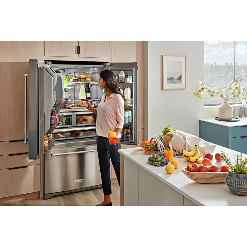  KitchenAid French 3-Door Refrigerator with External Water and Ice Dispensing System KRFF577KPS IMAGE 15