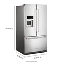  KitchenAid French 3-Door Refrigerator with External Water and Ice Dispensing System KRFF577KPS IMAGE 17