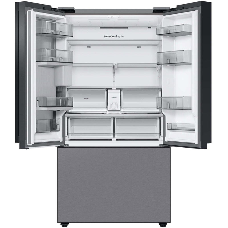  Samsung Bespoke 36-inch, 30 cu.ft. French Door Refrigerator with Dual Ice Maker RF30BB6600QLAA IMAGE 3