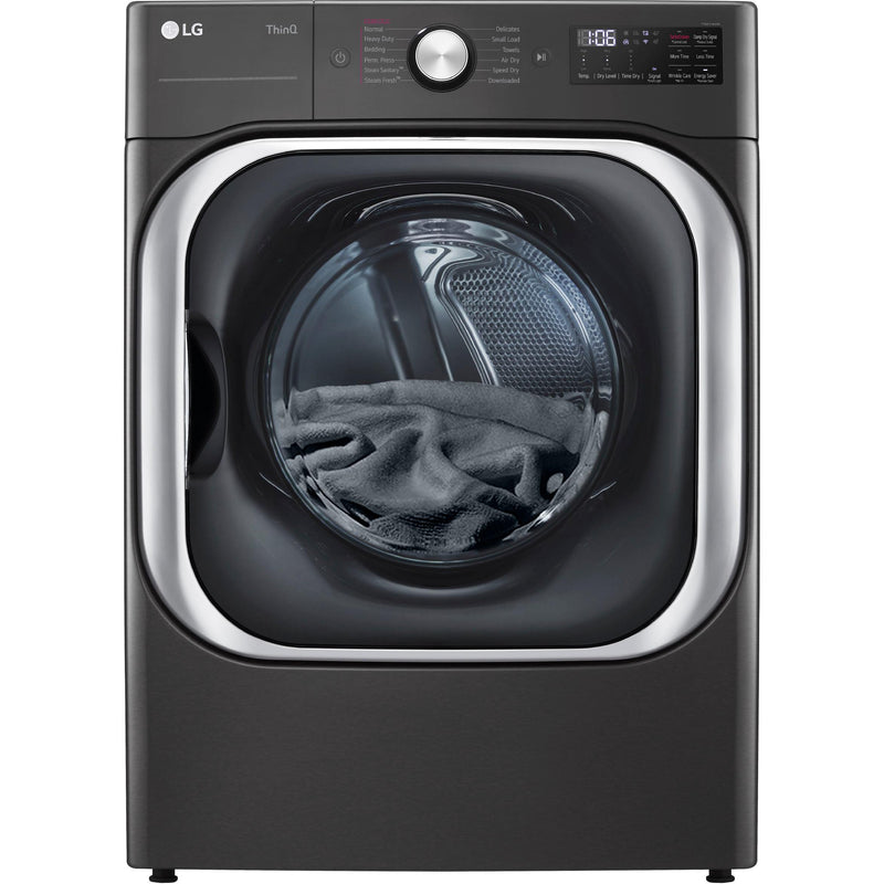 LG 9.0 Cu. Ft. Electric Dryer with Steam and Built-In Intelligence DLEX8900B IMAGE 1
