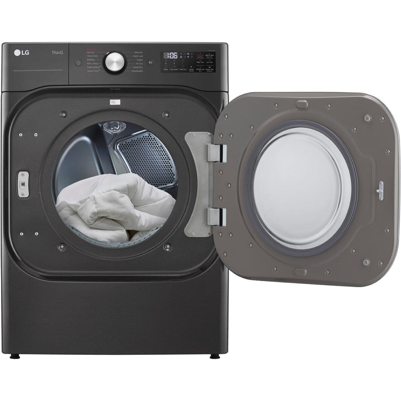  LG 9.0 Cu. Ft. Electric Dryer with Steam and Built-In Intelligence DLEX8900B IMAGE 2