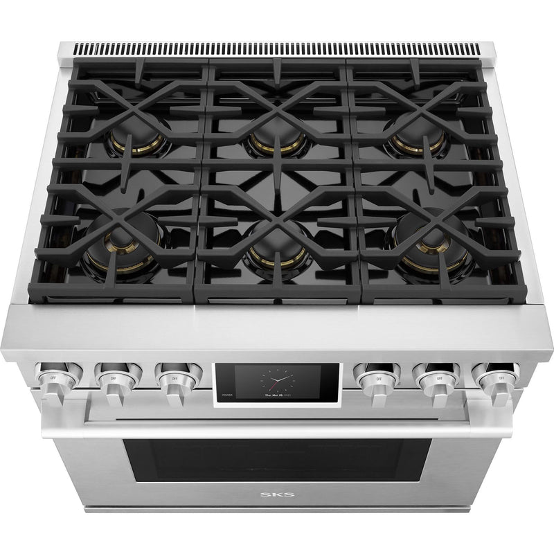  Signature Kitchen Suite 36-inch Freestanding Gas Range with SmartThinQ® SKSGR360S IMAGE 13