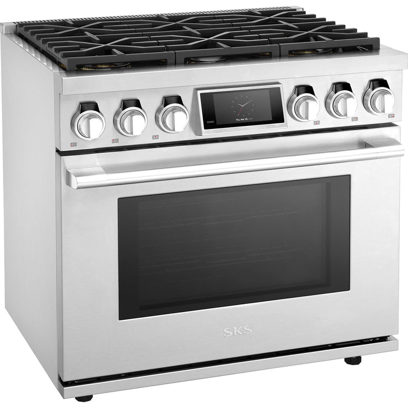 Signature Kitchen Suite 36-inch Freestanding Gas Range with SmartThinQ® SKSGR360S IMAGE 14