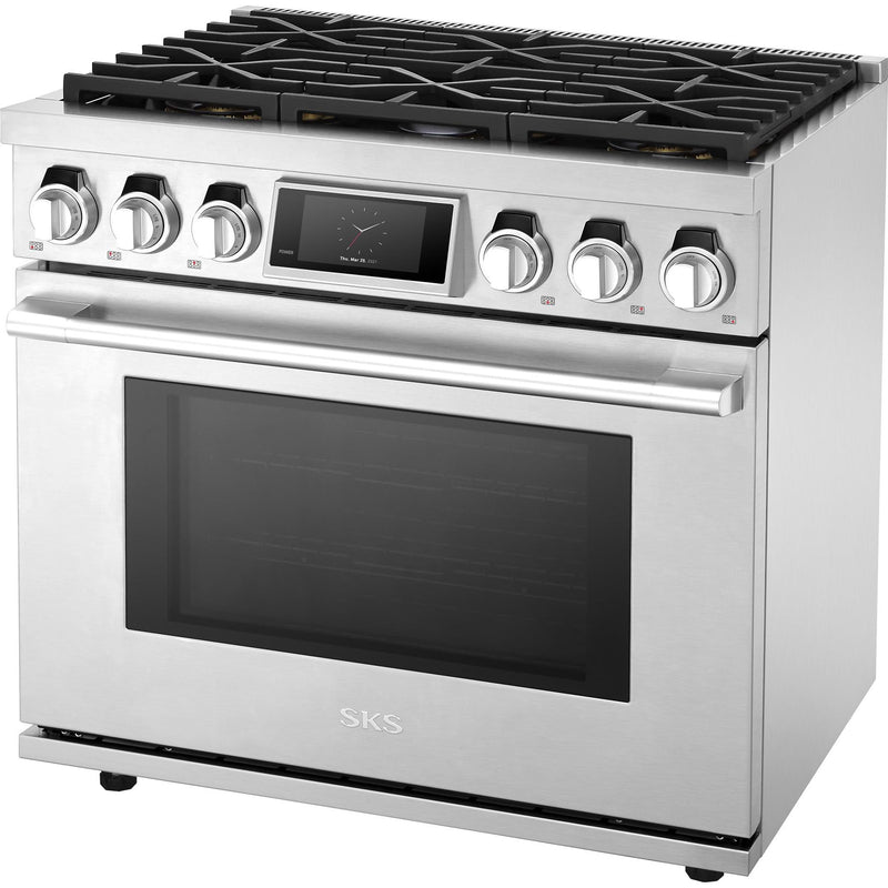  Signature Kitchen Suite 36-inch Freestanding Gas Range with SmartThinQ® SKSGR360S IMAGE 15