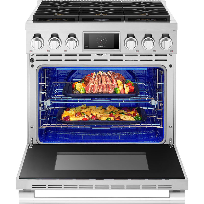  Signature Kitchen Suite 36-inch Freestanding Gas Range with SmartThinQ® SKSGR360S IMAGE 3