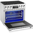  Signature Kitchen Suite 36-inch Freestanding Gas Range with SmartThinQ® SKSGR360S IMAGE 5