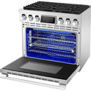  Signature Kitchen Suite 36-inch Freestanding Gas Range with SmartThinQ® SKSGR360S IMAGE 8