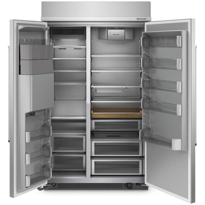  KitchenAid 48-inch, 29.4 cu. ft. Built-in Side-by-Side Refrigerator with External Water and Ice Dispensing System KBSD708MPS IMAGE 2
