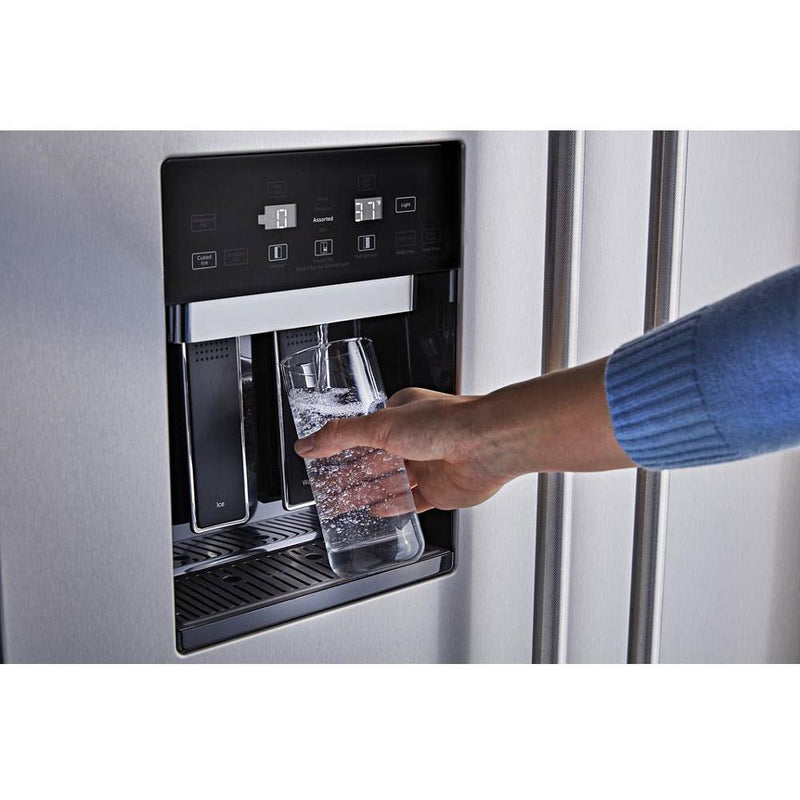  KitchenAid 42-inch, 25.1 cu. ft. Built-in Side-by-Side Refrigerator with External Water and Ice Dispensing System KBSD702MPS IMAGE 14
