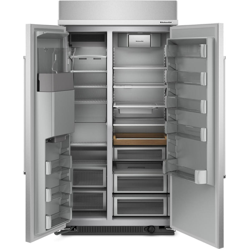  KitchenAid 42-inch, 25.1 cu. ft. Built-in Side-by-Side Refrigerator with External Water and Ice Dispensing System KBSD702MPS IMAGE 2