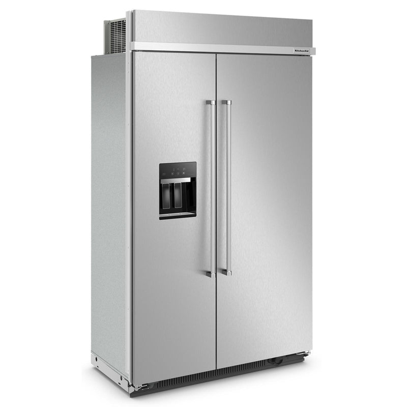  KitchenAid 48-inch, 29.4 cu. ft. Built-in Side-by-Side Refrigerator with External Water and Ice Dispensing System KBSD708MSS IMAGE 4