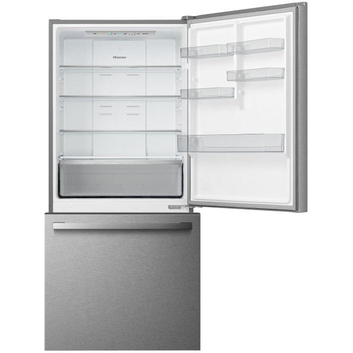  Hisense 31-inch, 17 cu.ft. Counter-Depth Bottom Freezer Refrigerator RB17A2CSE IMAGE 3