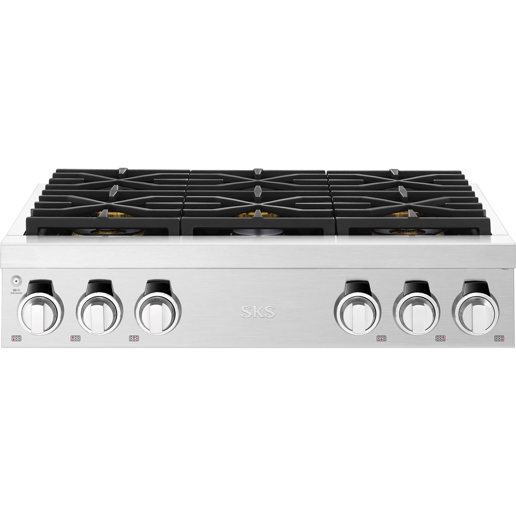  Signature Kitchen Suite 36-inch Built-in Gas Rangetop SKSRT360S IMAGE 1