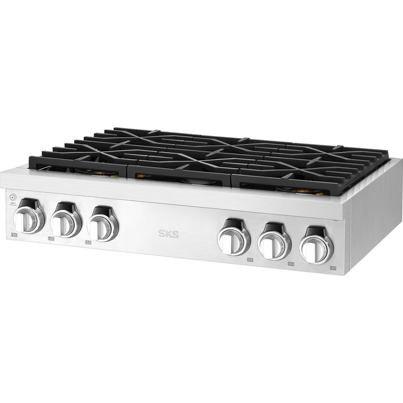  Signature Kitchen Suite 36-inch Built-in Gas Rangetop SKSRT360S IMAGE 17