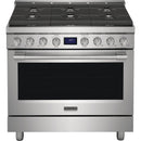  Frigidaire Professional 36-inch Freestanding Gas Range with True Convection Technology PCFG3670AF IMAGE 1