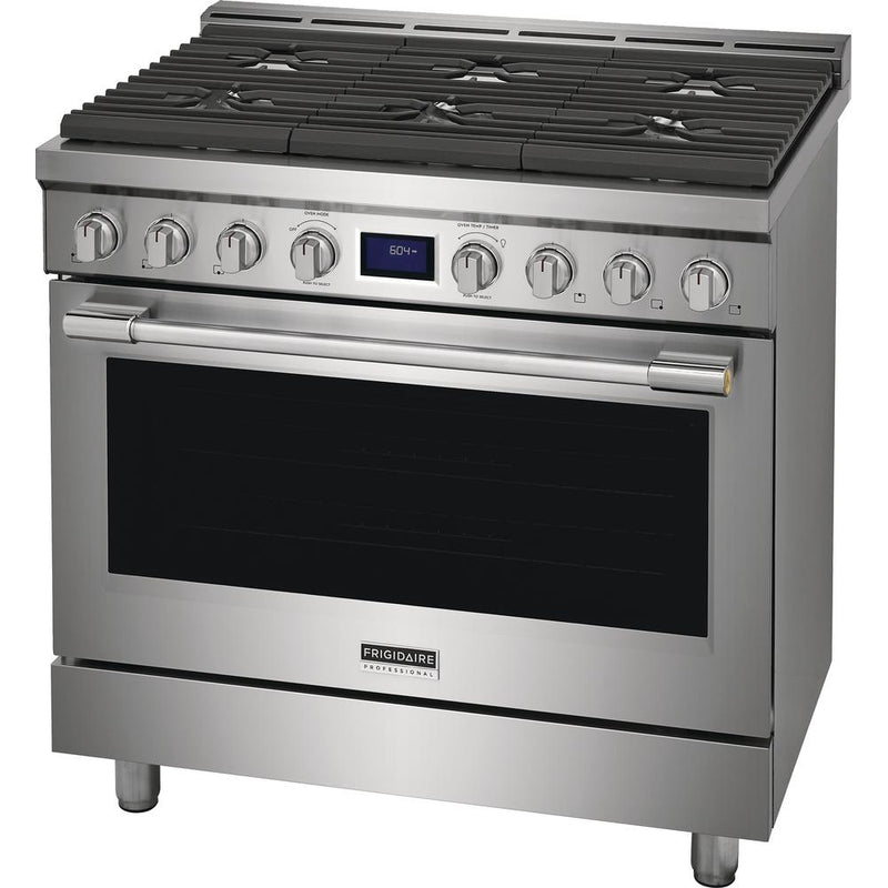  Frigidaire Professional 36-inch Freestanding Gas Range with True Convection Technology PCFG3670AF IMAGE 3
