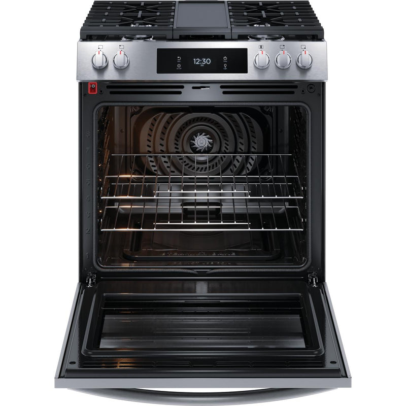  Frigidaire Gallery 30-inch Gas Range with Convection Technology GCFG3060BF IMAGE 3