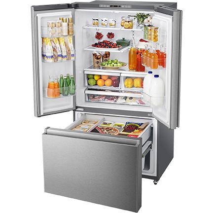  Hisense 36-inch, 26.6 cu. ft. Freestanding French 3-Door Refrigerator RF27A3FSE IMAGE 3