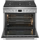  Frigidaire Professional 36-inch Freestanding Dual-Fuel Range with Convection Technology PCFD3670AF IMAGE 4