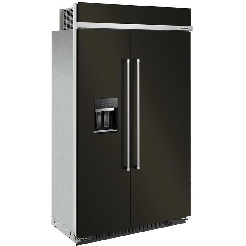  KitchenAid 48-inch, 29.4 cu. ft. Built-in Side-by-Side Refrigerator with External Water and Ice Dispensing System KBSD708MBS IMAGE 4