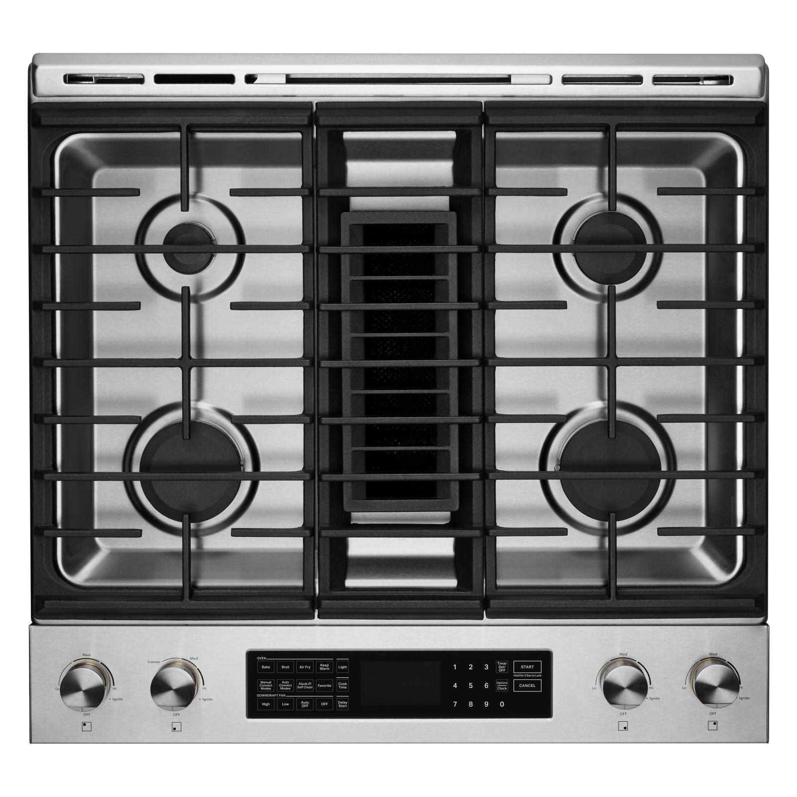  JennAir 30-inch Slide-in Dual Fuel Range with Downdraft Ventilation JDS1750ML IMAGE 2