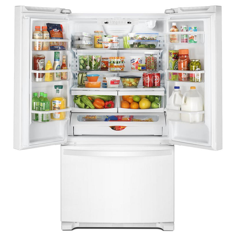  Whirlpool 33-inch, 22.1 cu. ft. Freestanding French 3-Door Refrigerator WRFF5333PW IMAGE 1