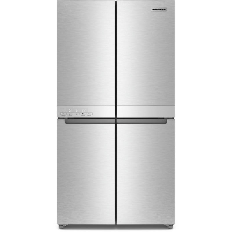  KitchenAid 36-inch, 19.4 cu. ft. Counter-Depth 4-Door Refrigerator with PrintShield™ Finish KRQC506MPS IMAGE 1