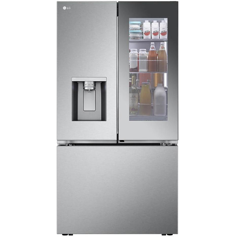  LG 36-inch, 26 cu. ft. Counter-Depth MAX™ French 3-Door Refrigerator with Mirror InstaView® LRYKC2606S IMAGE 3
