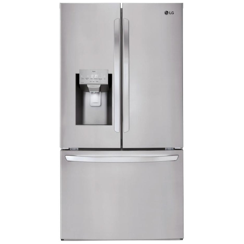  LG 36-inch 27.7 cu. ft. 3-Door French Door Refrigerator with Smart Diagnosis LRFS28XBS IMAGE 1
