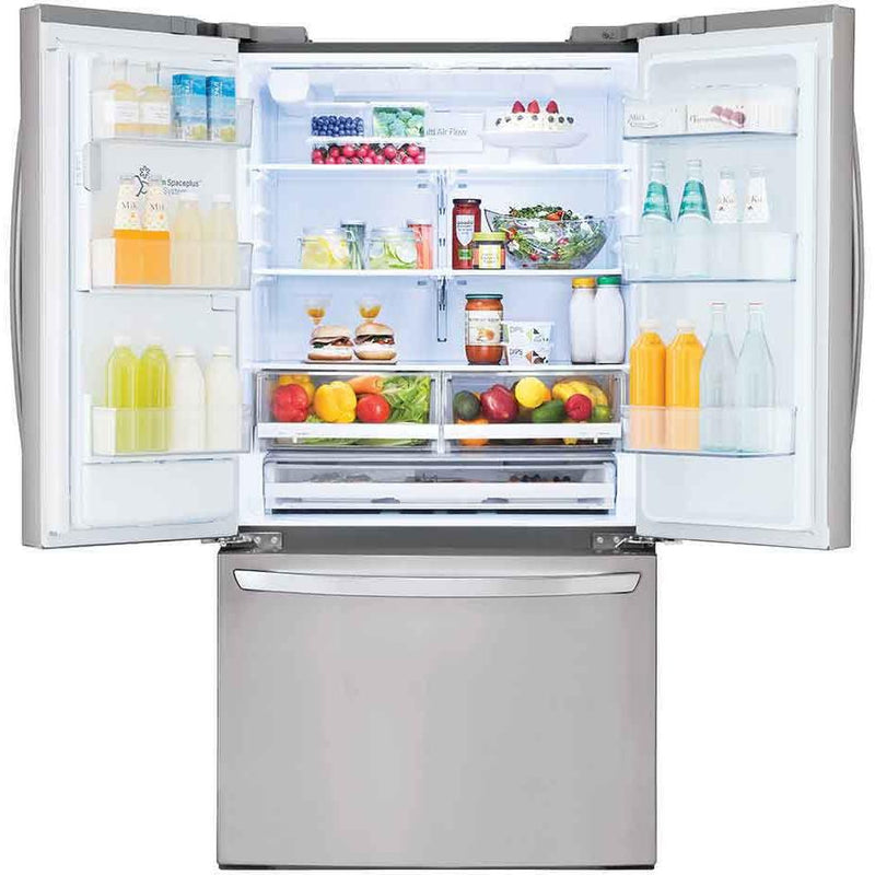  LG 36-inch 27.7 cu. ft. 3-Door French Door Refrigerator with Smart Diagnosis LRFS28XBS IMAGE 2