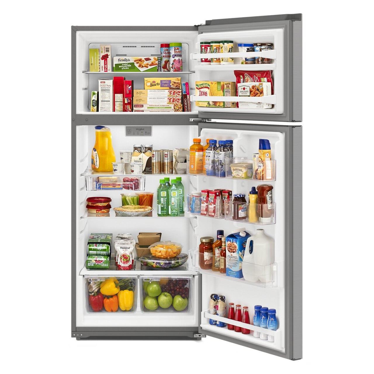  Whirlpool 28-inch, 16.6 cu. ft. Freestanding Top Freezer Refrigerator WRTX5028PM IMAGE 3