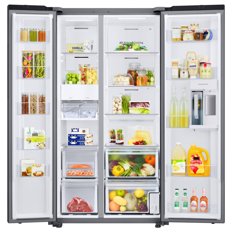  Samsung Bespoke 36-inch, 22.6 cu. ft. Counter-Depth Side-by-Side Refrigerator with Beverage Center™ RS23CB760012AA IMAGE 3