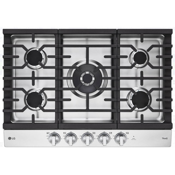  LG 30-inch Built-in Gas Cooktop with ThinQ® Technology CBGJ3027S IMAGE 1