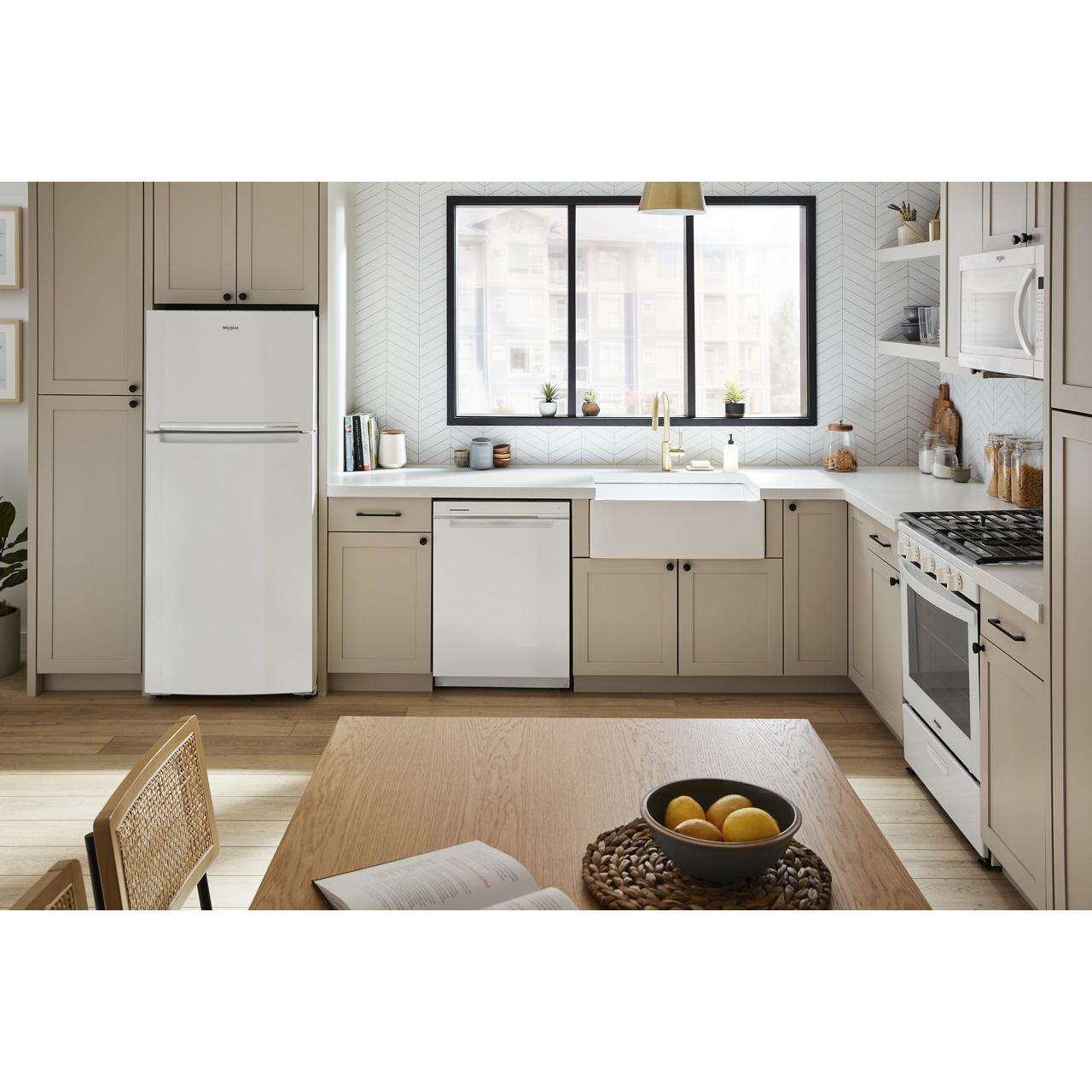  Whirlpool 28-inch Freestanding Top Freezer Refrigerator WRTX5328PW IMAGE 6