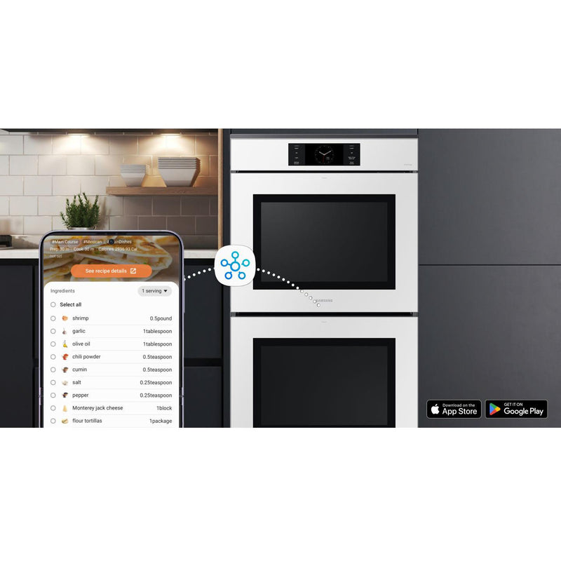  Samsung Bespoke 30-inch, 7.0 cu. ft. Built-in Combination Wall Oven NQ70CB700D12AA IMAGE 11