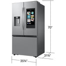  Samsung 36-inch, 25 cu. ft. Counter-Depth French 3-Door Refrigerator with Family Hub™ RF27CG5900SRAC IMAGE 9