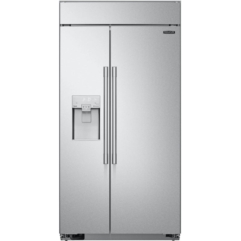  Signature Kitchen Suite 42-inch, 25.6 cu. ft. Built-in Side-by-Side Refrigerator with SpacePlus™ Ice System SKSSB4202S IMAGE 1