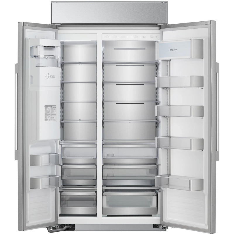  Signature Kitchen Suite 42-inch, 25.6 cu. ft. Built-in Side-by-Side Refrigerator with SpacePlus™ Ice System SKSSB4202S IMAGE 2