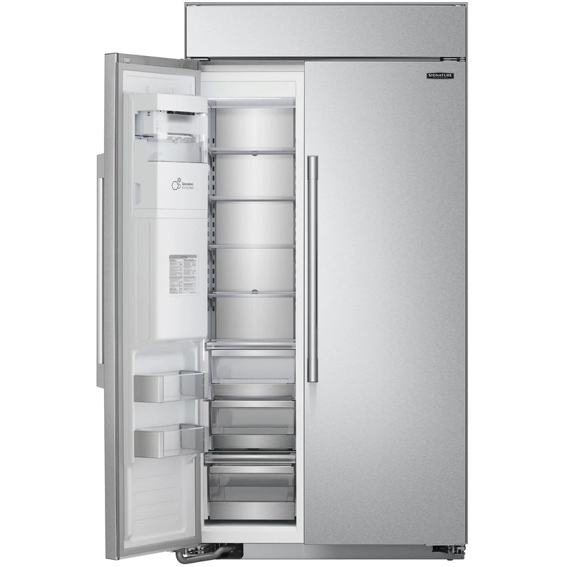  Signature Kitchen Suite 42-inch, 25.6 cu. ft. Built-in Side-by-Side Refrigerator with SpacePlus™ Ice System SKSSB4202S IMAGE 3