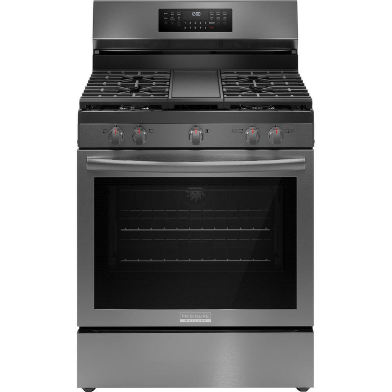  Frigidaire Gallery 30-inch Freestanding Gas Range with Air Fry Technology GCRG3060BD IMAGE 1